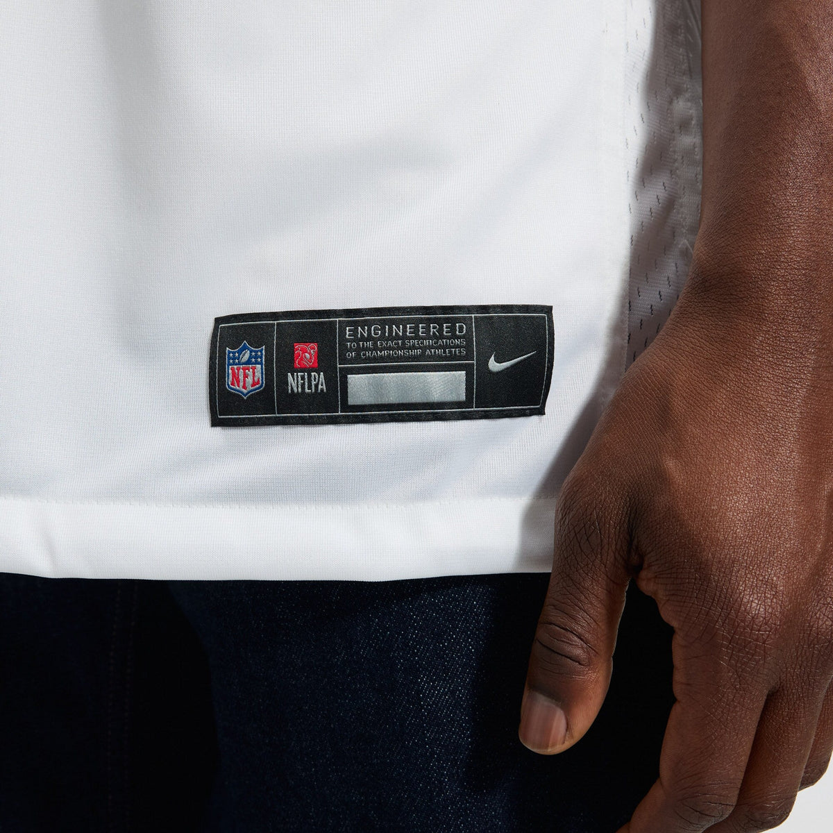 Baltimore Ravens Roquan Smith White Game Jersey product image 9, provided for visual reference and product detail review