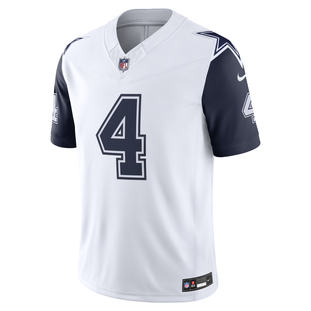 Dallas Cowboys Dak Prescott White Alternate Vapor F.U.S.E. Stitched Limited Jersey product image 3, provided for visual