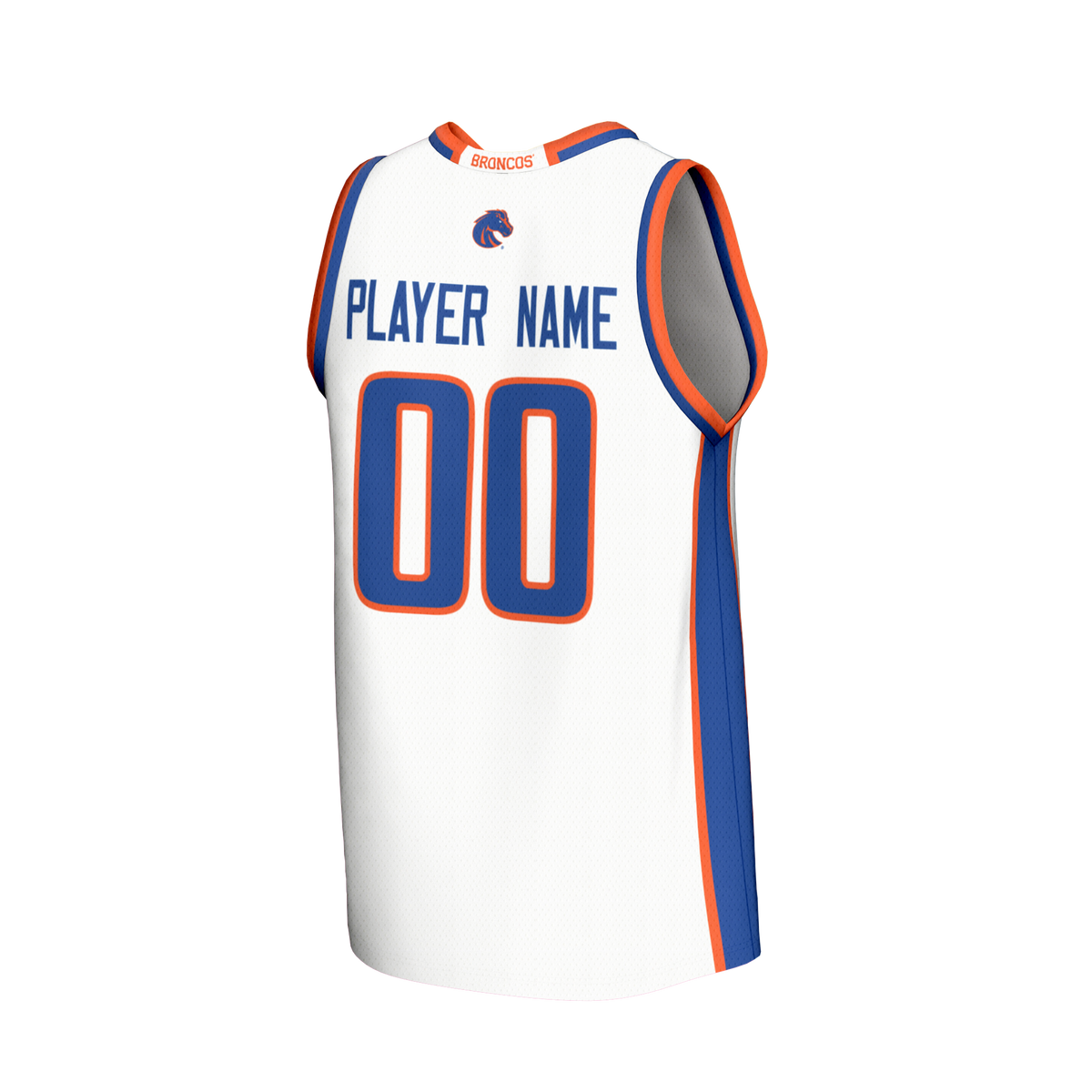 Boise State Broncos NIL Pick-A-Player Lightweight Basketball Fashion Jersey - White product image 4, provided for visual