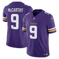Minnesota Vikings J.J. McCarthy Purple Team Vapor F.U.S.E. Stitched Limited Jersey product image 1, provided for visual