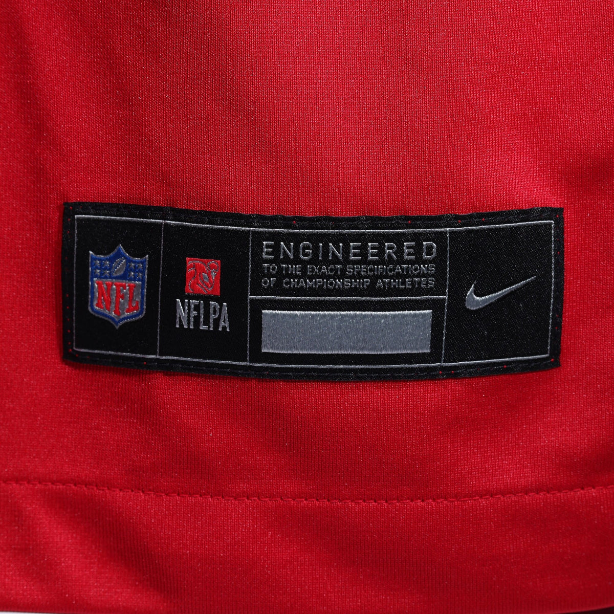San Francisco 49ers Fred Warner Scarlet Team Game Player Jersey product image 7, provided for visual reference and product