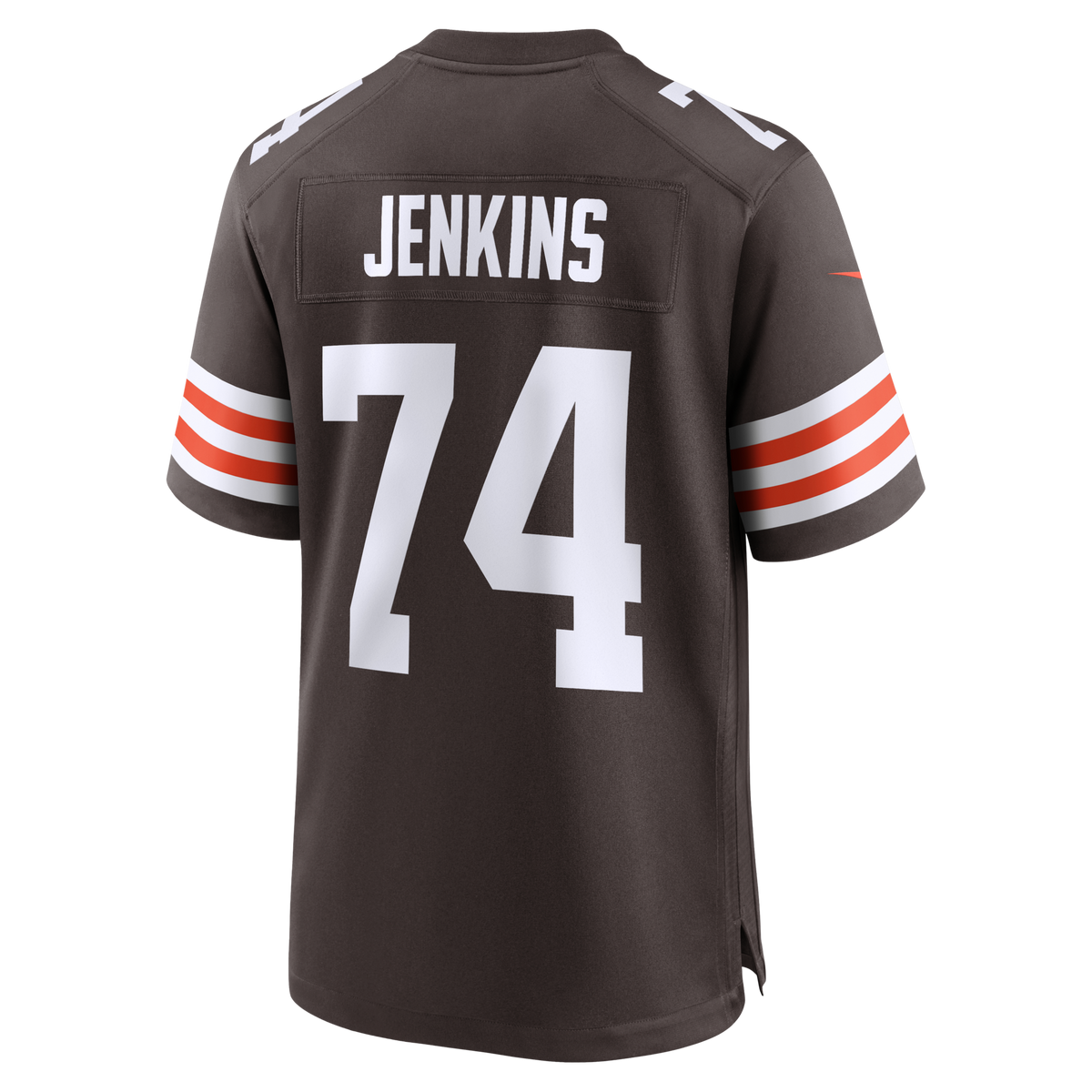 Cleveland Browns Elgton Jenkins Brown Team Game Jersey product image 3, provided for visual reference and product detail