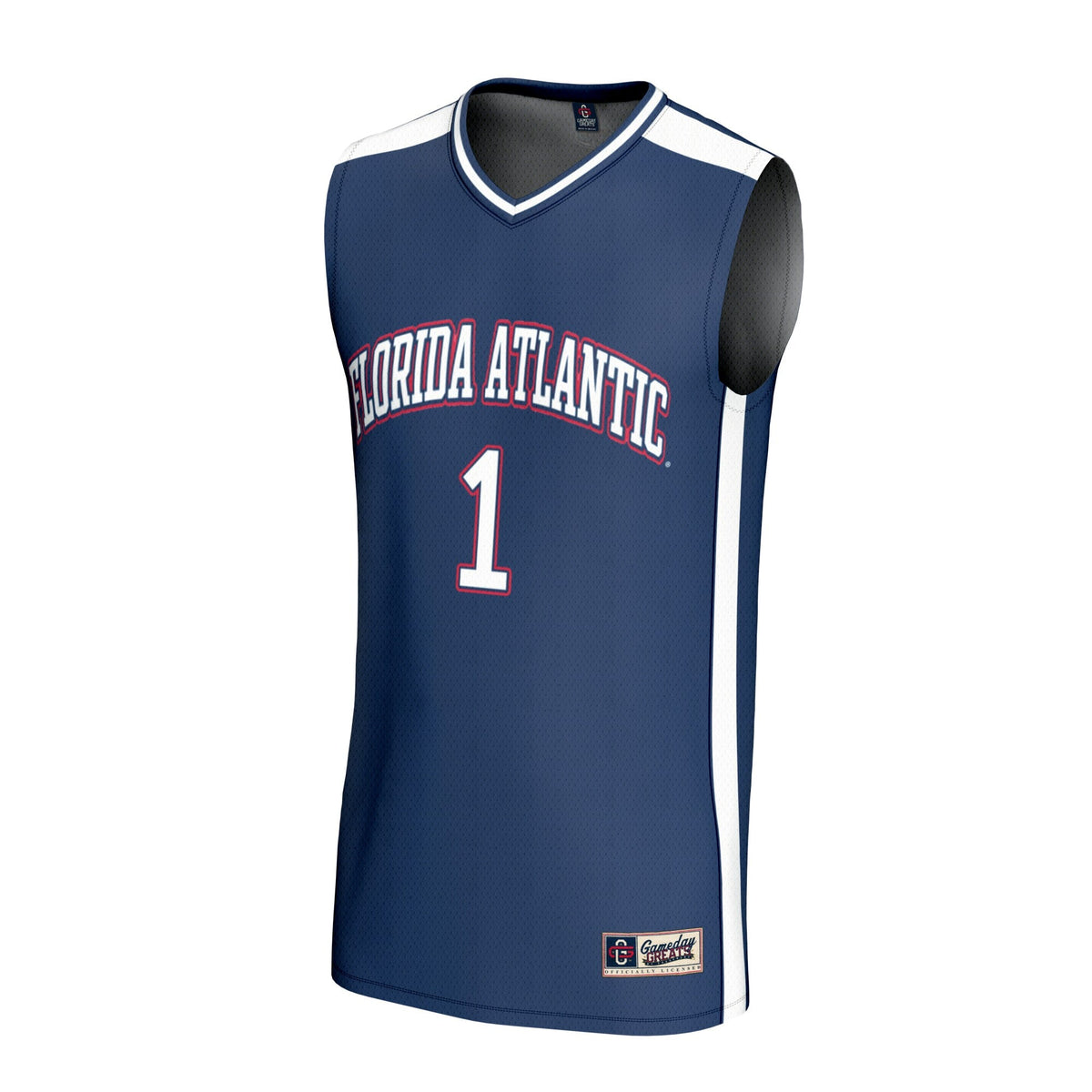 #1 Florida Atlantic Owls Lightweight Basketball Jersey - Navy product image 3, provided for visual reference and product