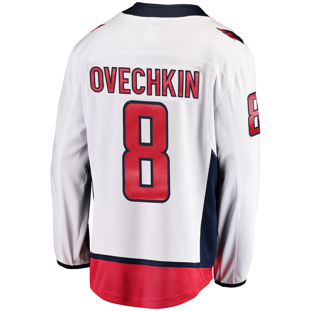 Washington Capitals Alexander Ovechkin White Breakaway Jersey product image 4, provided for visual reference and product