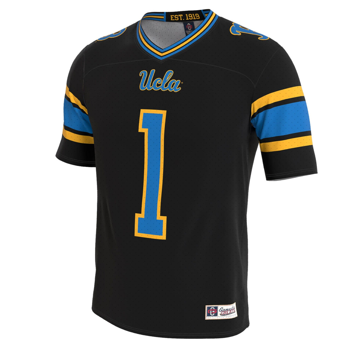 UCLA Bruins Lightweight Collegiate Football Blackout Fashion Jersey product image 3, provided for visual reference and
