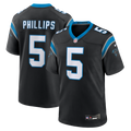 Carolina Panthers Jaelan Phillips Black Game Jersey product image 1, provided for visual reference and product detail review