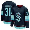Seattle Kraken Philipp Grubauer Navy Home Breakaway Player Jersey product image 1, provided for visual reference and product