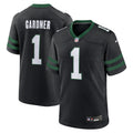 New York Jets Ahmad Sauce Gardner Legacy Black Alternate Game Jersey product image 1, provided for visual reference and