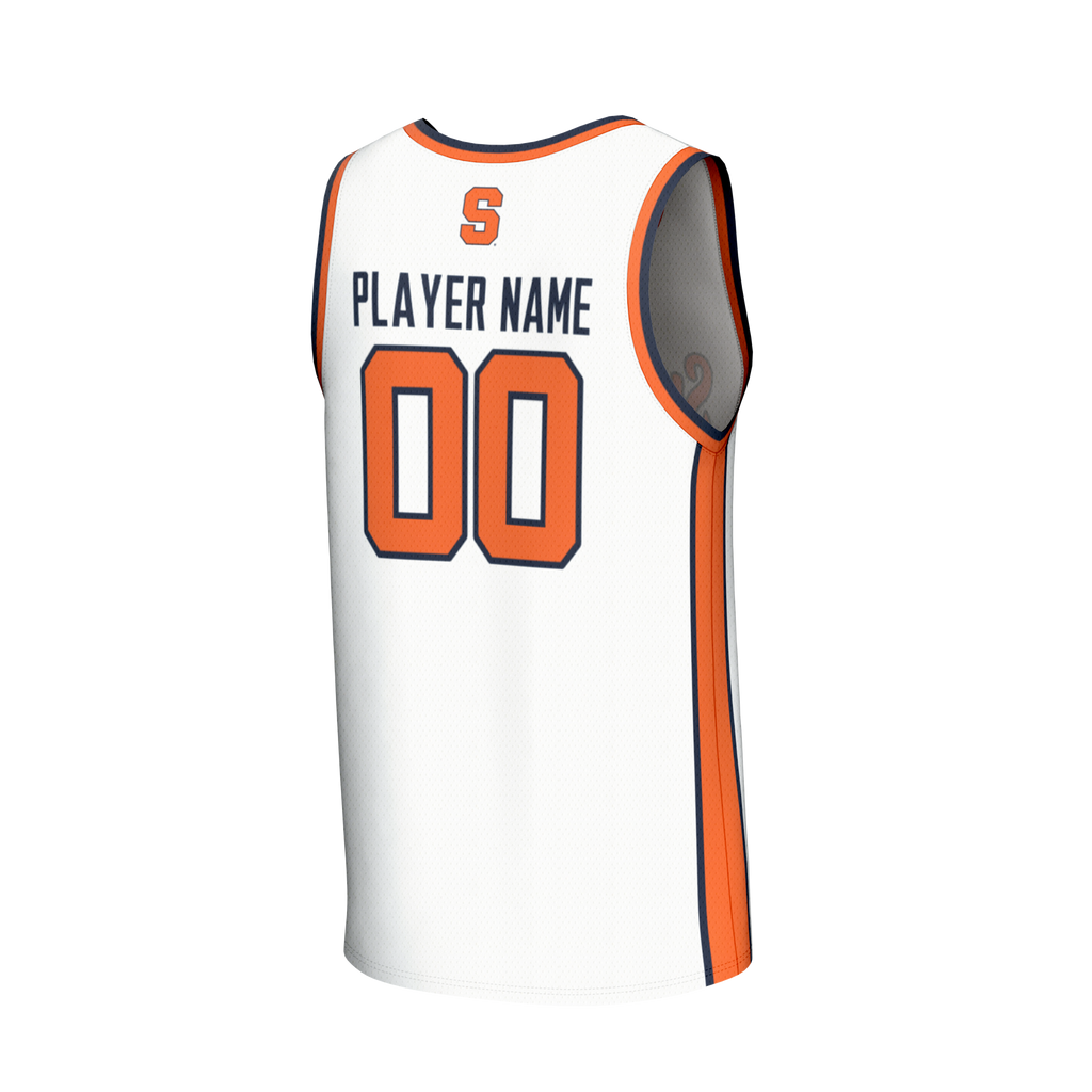Syracuse Orange NIL Pick-A-Player Basketball Lightweight Jersey - White product image 4, provided for visual reference and