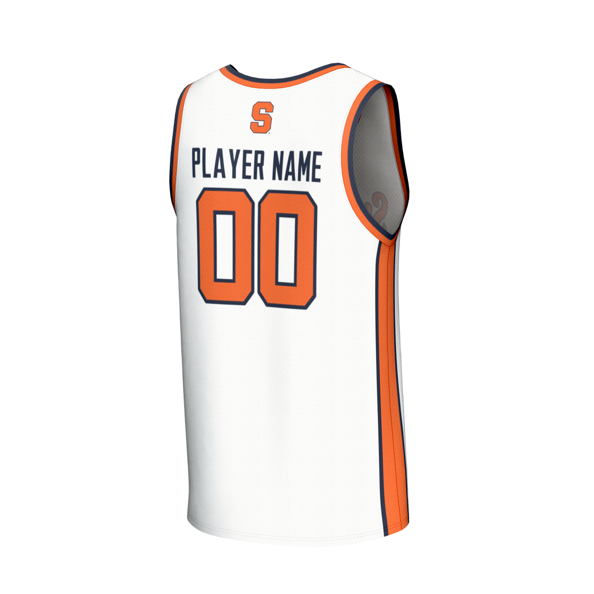 Syracuse Orange NIL Pick-A-Player Basketball Lightweight Jersey - White product image 4, provided for visual reference and
