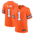 Denver Broncos Jason Elam Orange Retired Player Alternate Game Jersey product image 1, provided for visual reference and