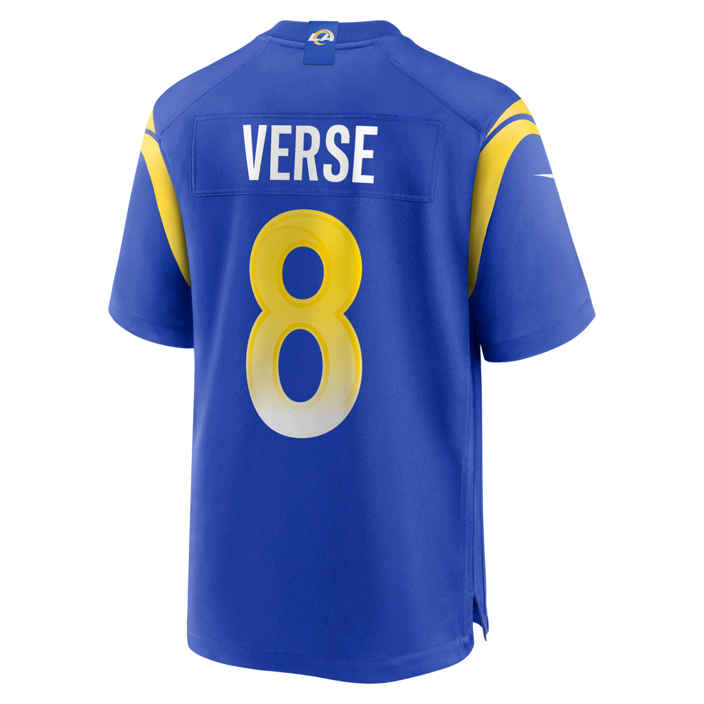 Los Angeles Rams Jared Verse Royal Player Game Jersey product image 3, provided for visual reference and product detail
