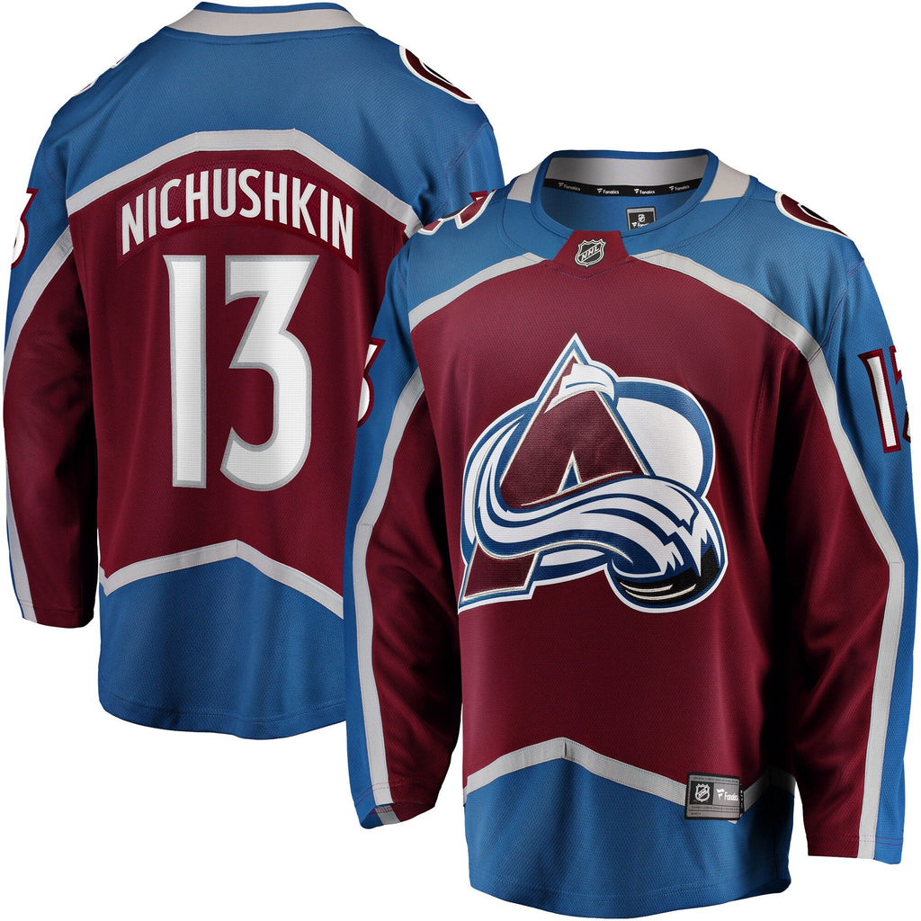 Colorado Avalanche Valeri Nichushkin Burgundy Breakaway Player Jersey product image 2, provided for visual reference and