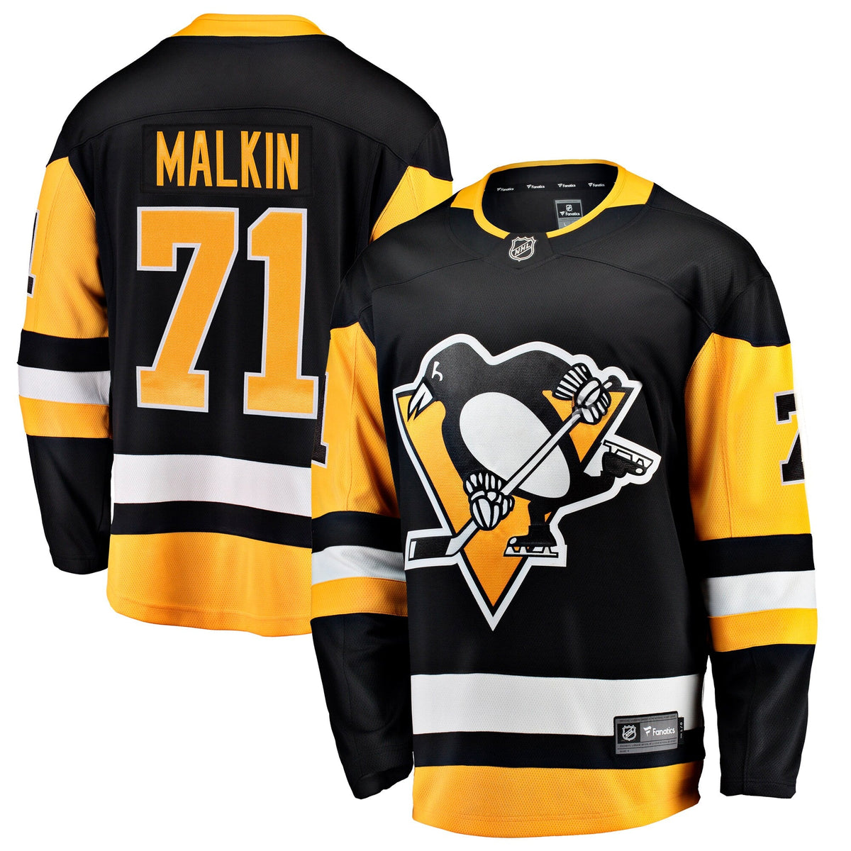 Pittsburgh Penguins Evgeni Malkin Black Home Breakaway Jersey product image 2, provided for visual reference and product