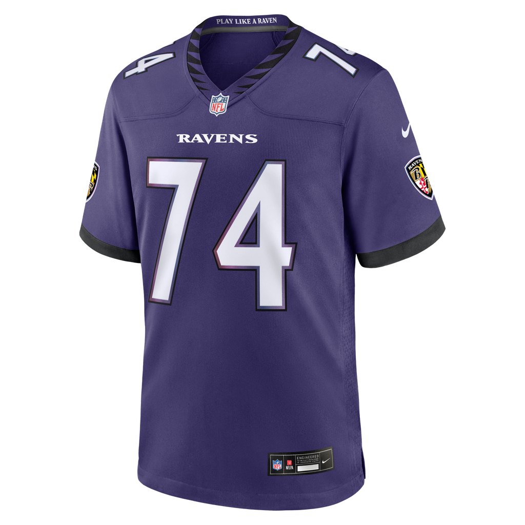 Baltimore Ravens John Simpson Purple Team Game Jersey product image 3, provided for visual reference and product detail