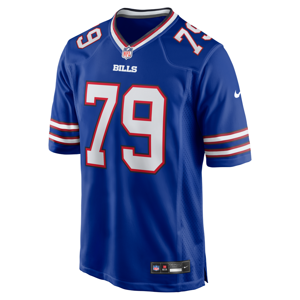 Buffalo Bills Ruben Brown Royal Game Retired Player Jersey product image 2, provided for visual reference and product detail