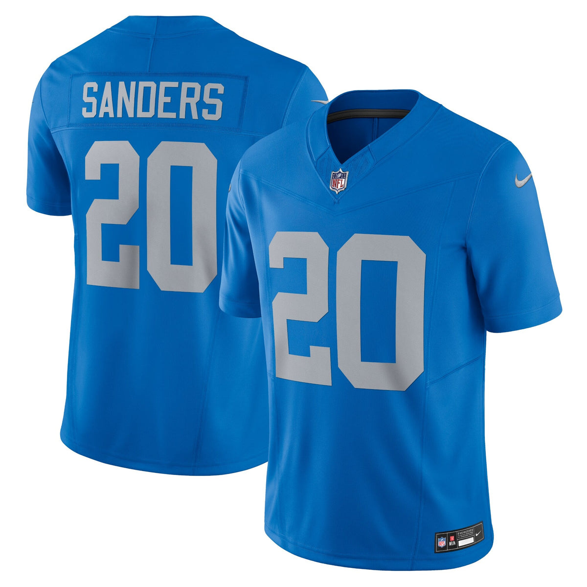 Detroit Lions Barry Sanders Blue Vapor F.U.S.E. Alternate Limited Jersey product image 1, provided for visual reference and