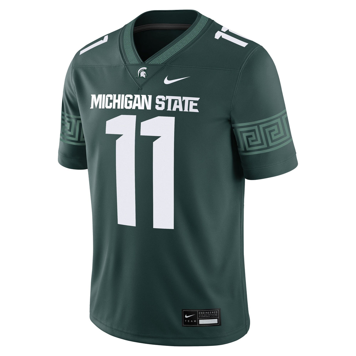 Alessio Milivojevic Michigan State Spartans Game Football Jersey - Green product image 3, provided for visual reference and