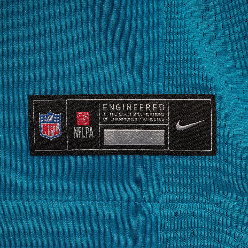 Jacksonville Jaguars Ross Matiscik Teal Game Jersey product image 6, provided for visual reference and product detail review