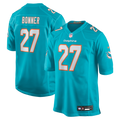 Miami Dolphins Ethan Bonner Aqua Game Jersey product image 1, provided for visual reference and product detail review