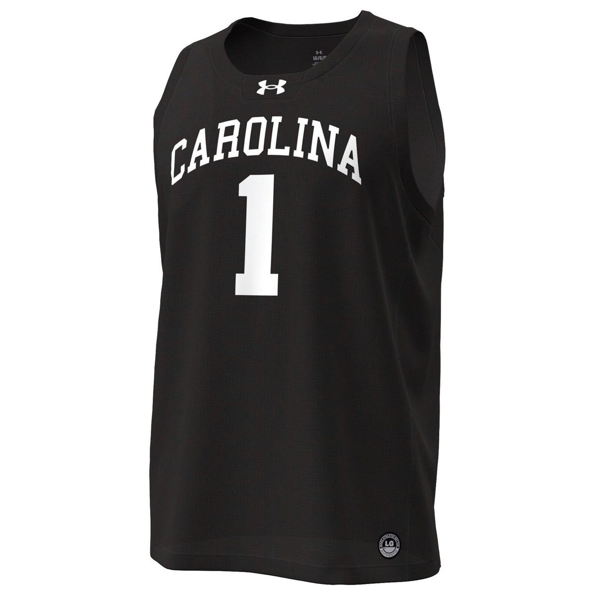 South Carolina Gamecocks #1 Replica Basketball Jersey - Black product image 3, provided for visual reference and product