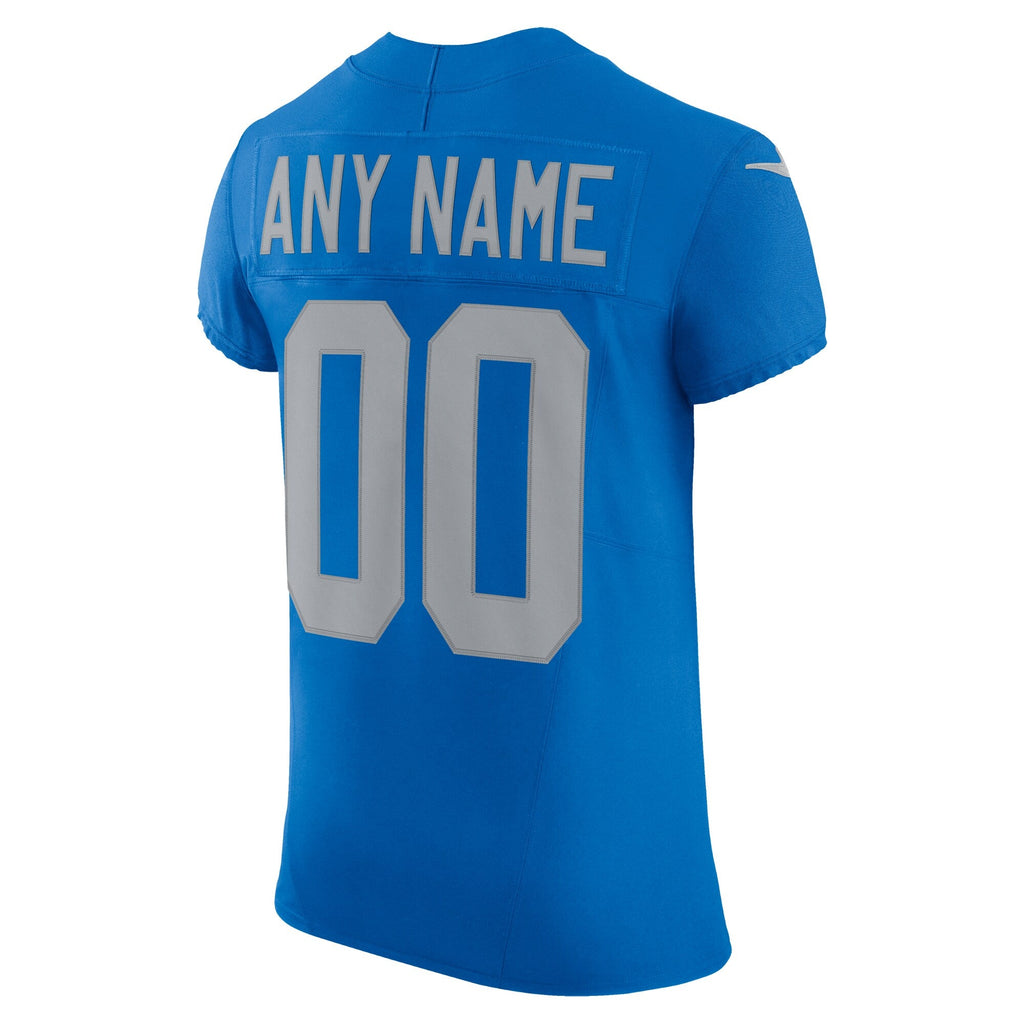 Detroit Lions Blue Alternate Vapor F.U.S.E. Elite Custom Jersey product image 4, provided for visual reference and product