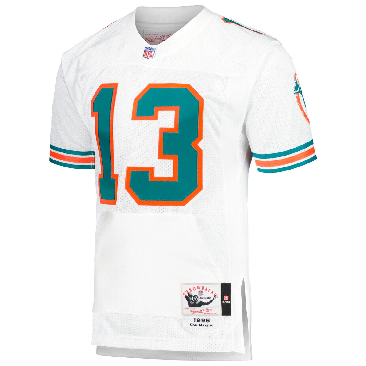 Miami Dolphins 1995 Dan Marino White Authentic Throwback Retired Player Pocket Jersey product image 3, provided for visual