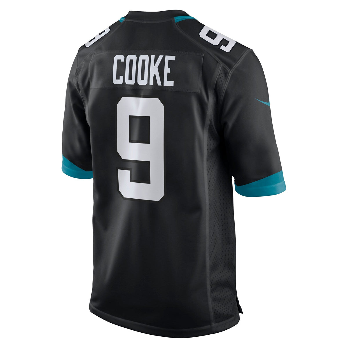 Jacksonville Jaguars Logan Cooke Black Game Jersey product image 4, provided for visual reference and product detail review