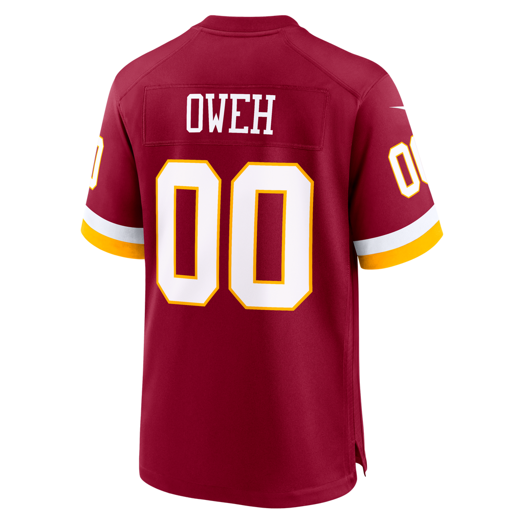 Washington Commanders Odafe Oweh Burgundy Game Jersey product image 4, provided for visual reference and product detail