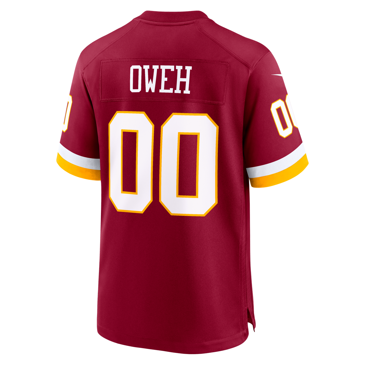 Washington Commanders Odafe Oweh Burgundy Game Jersey product image 4, provided for visual reference and product detail
