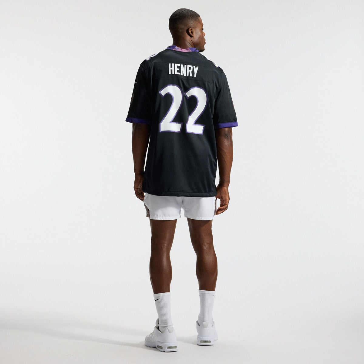 Baltimore Ravens Derrick Henry Black Alternate Game Jersey product image 6, provided for visual reference and product detail