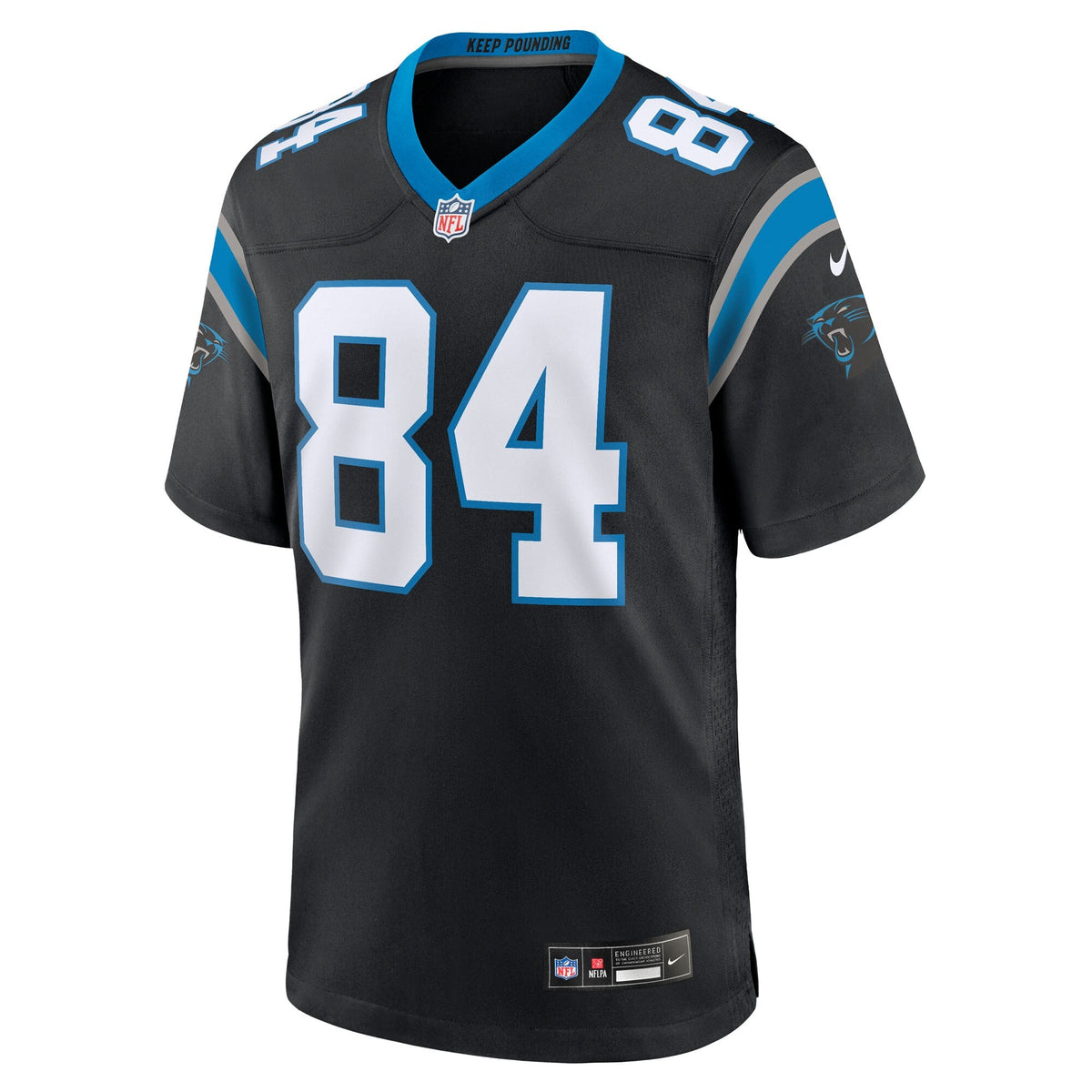 Carolina Panthers Mitchell Evans Black Team Game Jersey product image 3, provided for visual reference and product detail