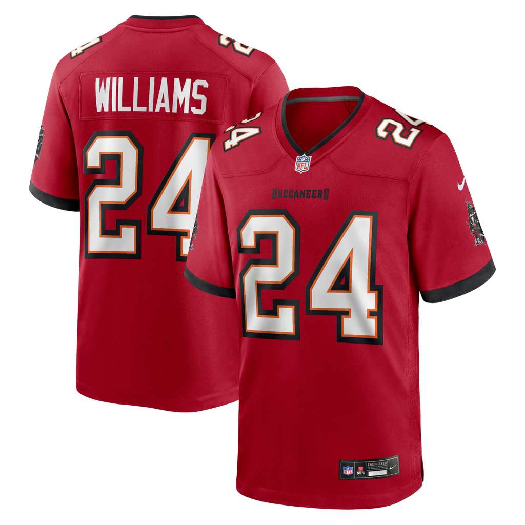 Tampa Bay Buccaneers Cadillac Williams Red Game Retired Player Jersey product image 1, provided for visual reference and