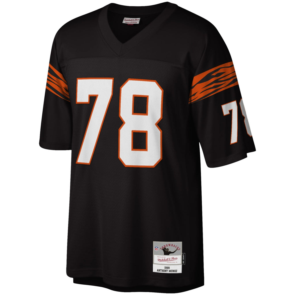Cincinnati Bengals Anthony Muñoz Black Legacy Replica Jersey product image 3, provided for visual reference and product