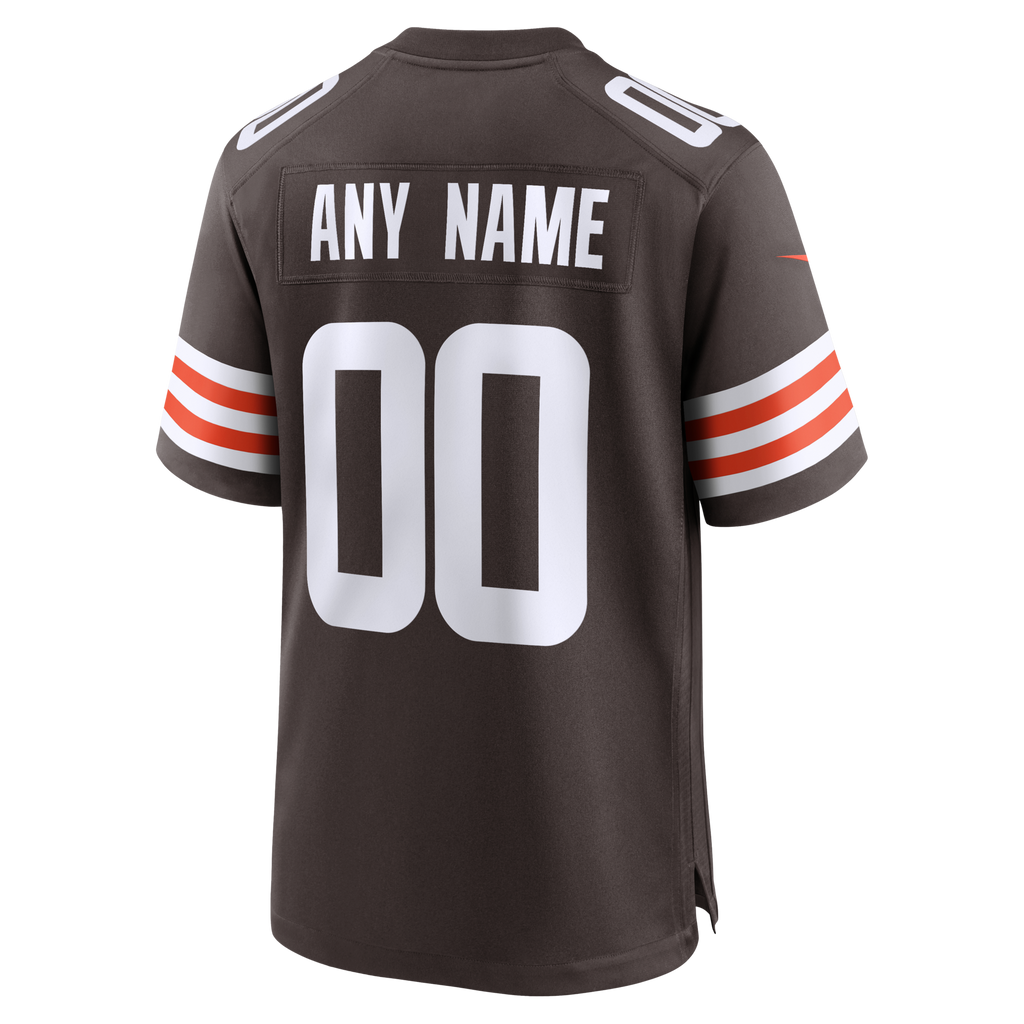 Cleveland Browns Brown Custom Game Jersey product image 4, provided for visual reference and product detail review