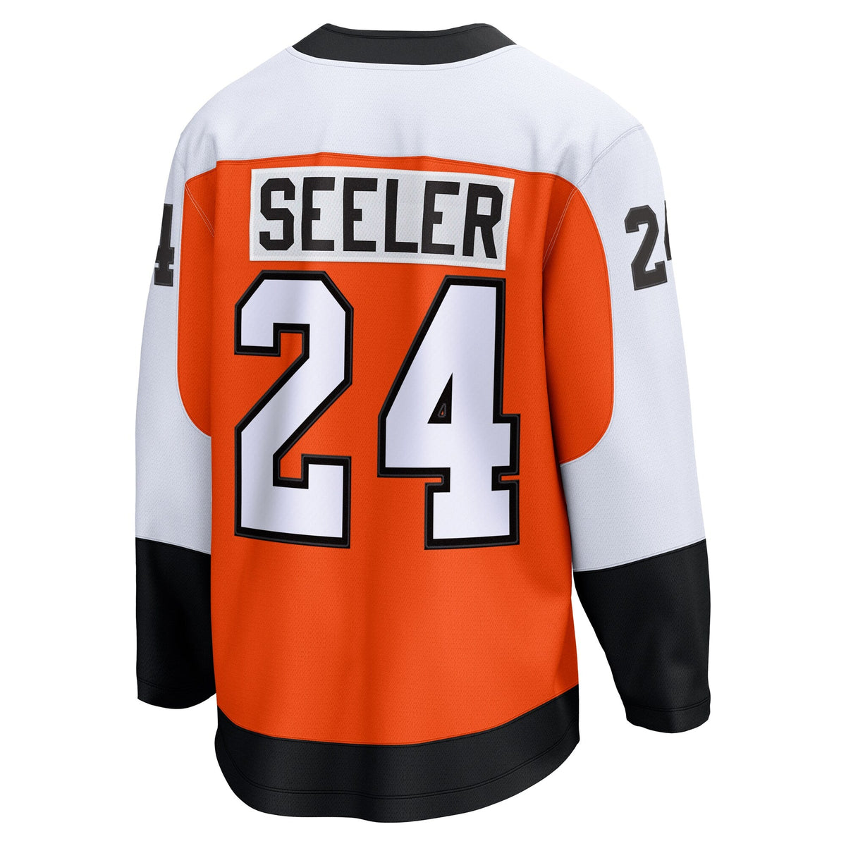 Philadelphia Flyers Nick Seeler Orange Home Breakaway Jersey product image 4, provided for visual reference and product
