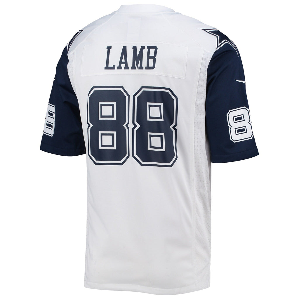 Dallas Cowboys CeeDee Lamb White Alternate Game Team Jersey product image 4, provided for visual reference and product