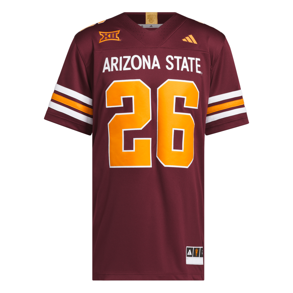 #26 Arizona State Sun Devils Roses & Devils Premier Strategy Jersey - Maroon product image 5, provided for visual reference