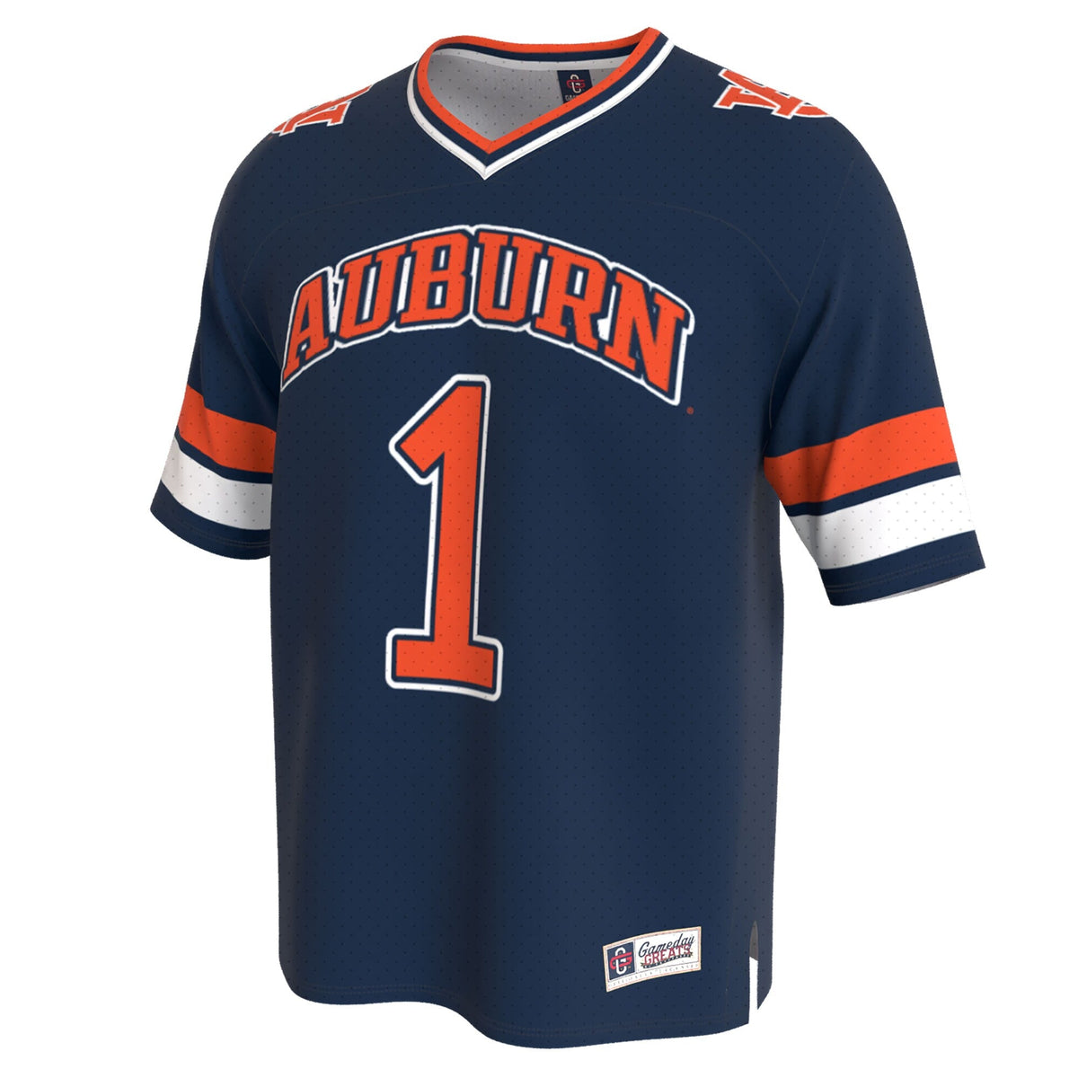 Auburn Tigers Lightweight Collegiate Football Fashion Jersey - Navy product image 3, provided for visual reference and