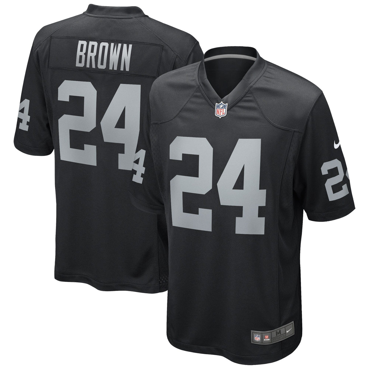 Las Vegas Raiders Willie Brown Black Game Retired Player Jersey product image 1, provided for visual reference and product