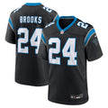Carolina Panthers Jonathon Brooks Black Game Jersey product image 1, provided for visual reference and product detail review