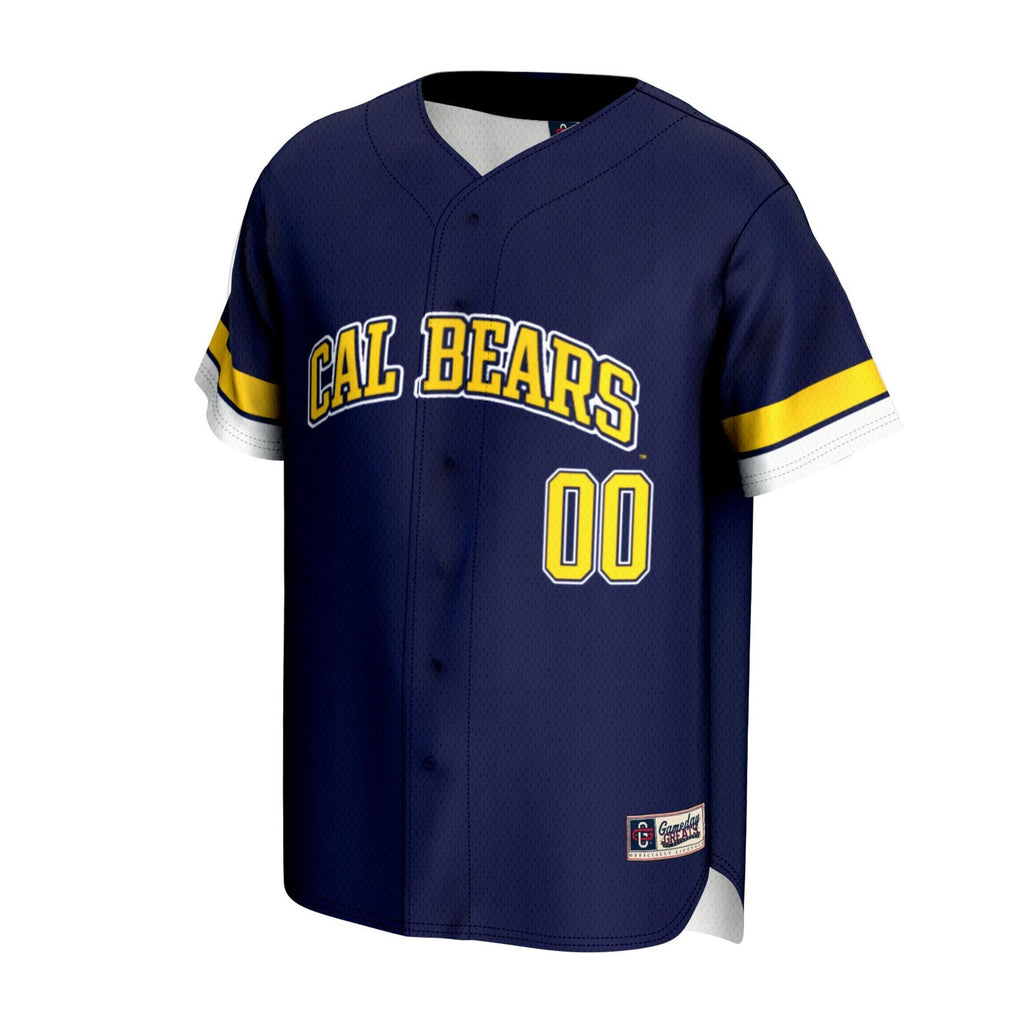 Cal Bears NIL Pick-A-Player Lightweight Baseball Jersey - Navy product image 3, provided for visual reference and product