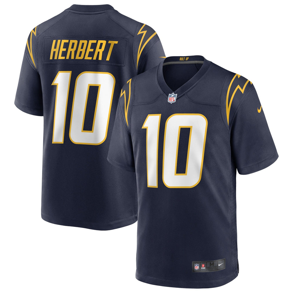 Los Angeles Chargers Justin Herbert Navy Alternate Game Jersey product image 2, provided for visual reference and product