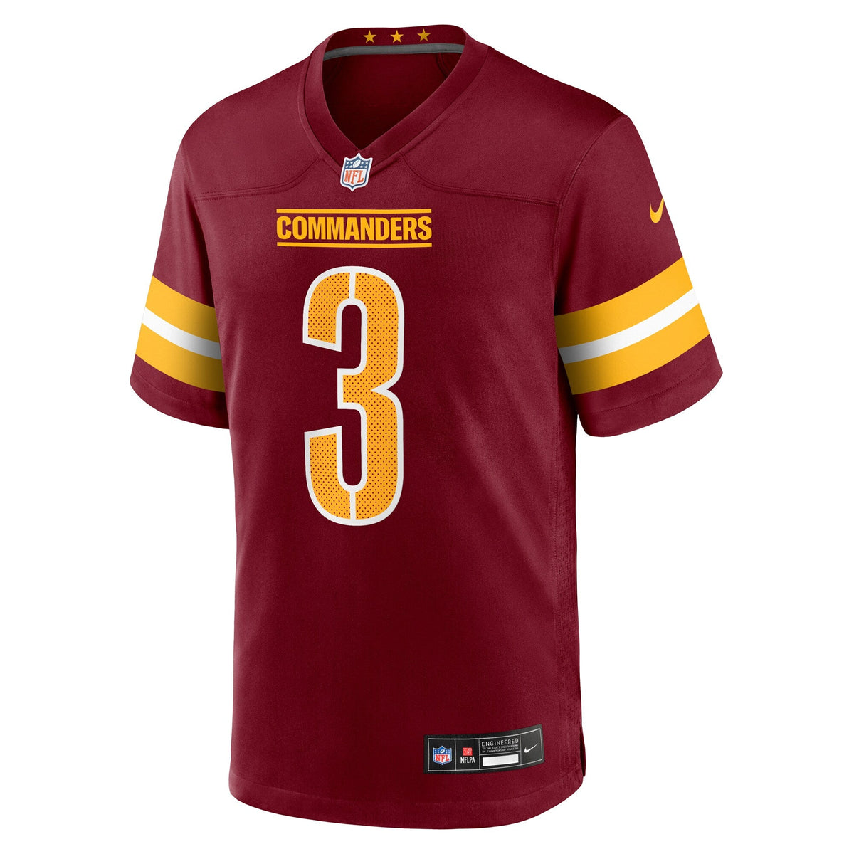 Washington Commanders Will Harris Burgundy Team Game Jersey product image 3, provided for visual reference and product