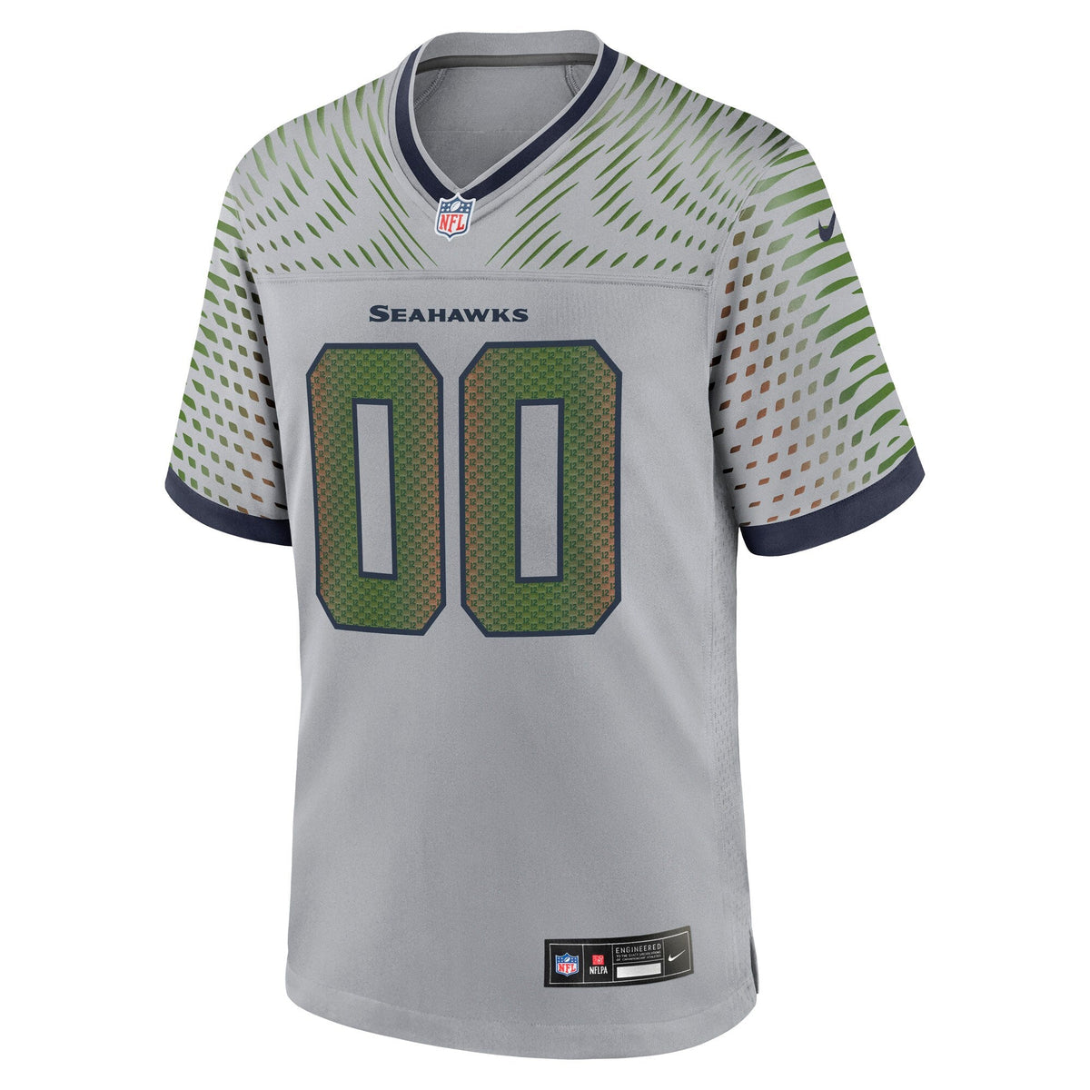 Seattle Seahawks Gray 2025 Rivalries Collection Custom Game Jersey product image 3, provided for visual reference and