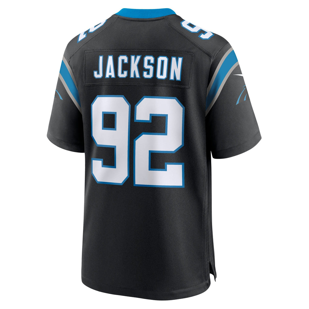 Carolina Panthers Cam Jackson Black Team Game Jersey product image 4, provided for visual reference and product detail review