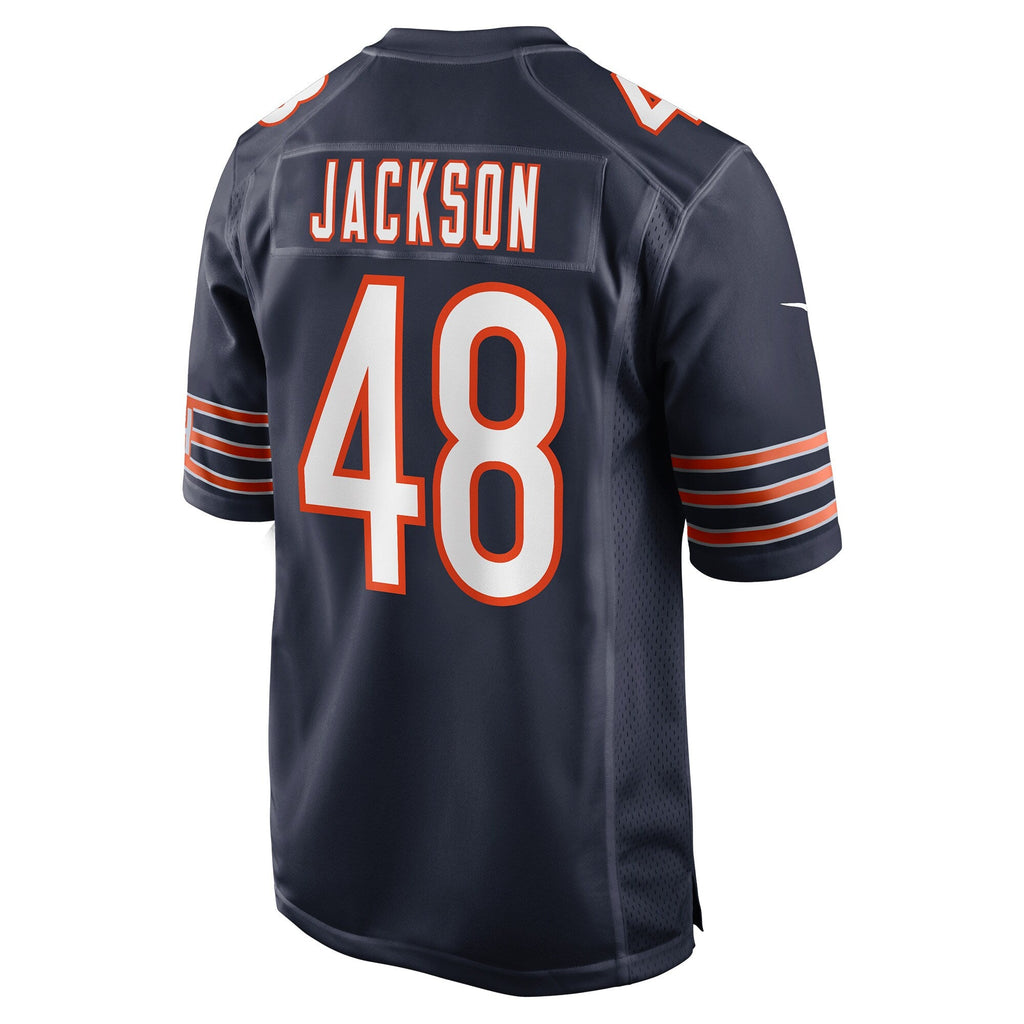 Chicago Bears D'Marco Jackson Navy Team Game Jersey product image 4, provided for visual reference and product detail review