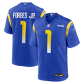 Los Angeles Rams Emmanuel Forbes Jr. Royal Team Game Jersey product image 1, provided for visual reference and product
