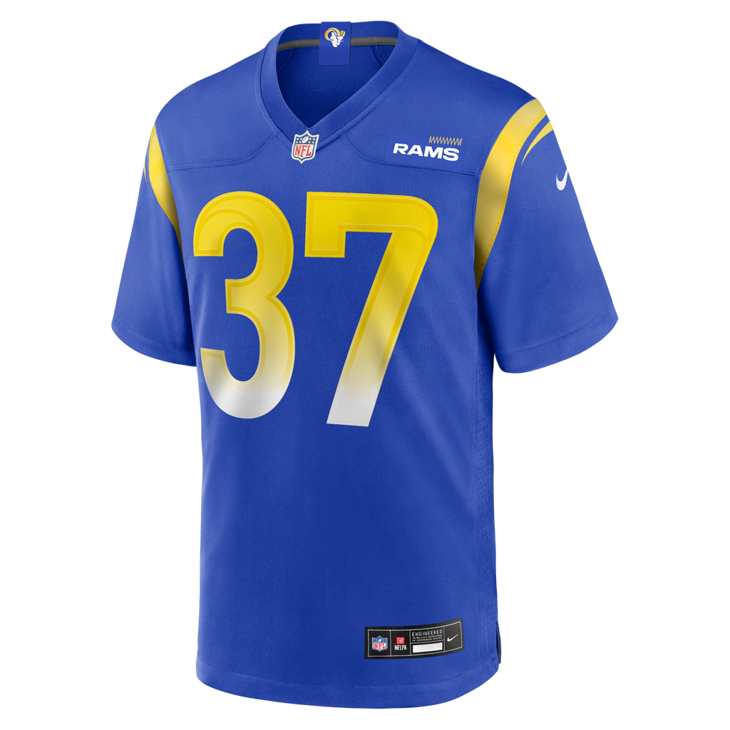 Los Angeles Rams Quentin Lake Royal Game Player Jersey product image 2, provided for visual reference and product detail
