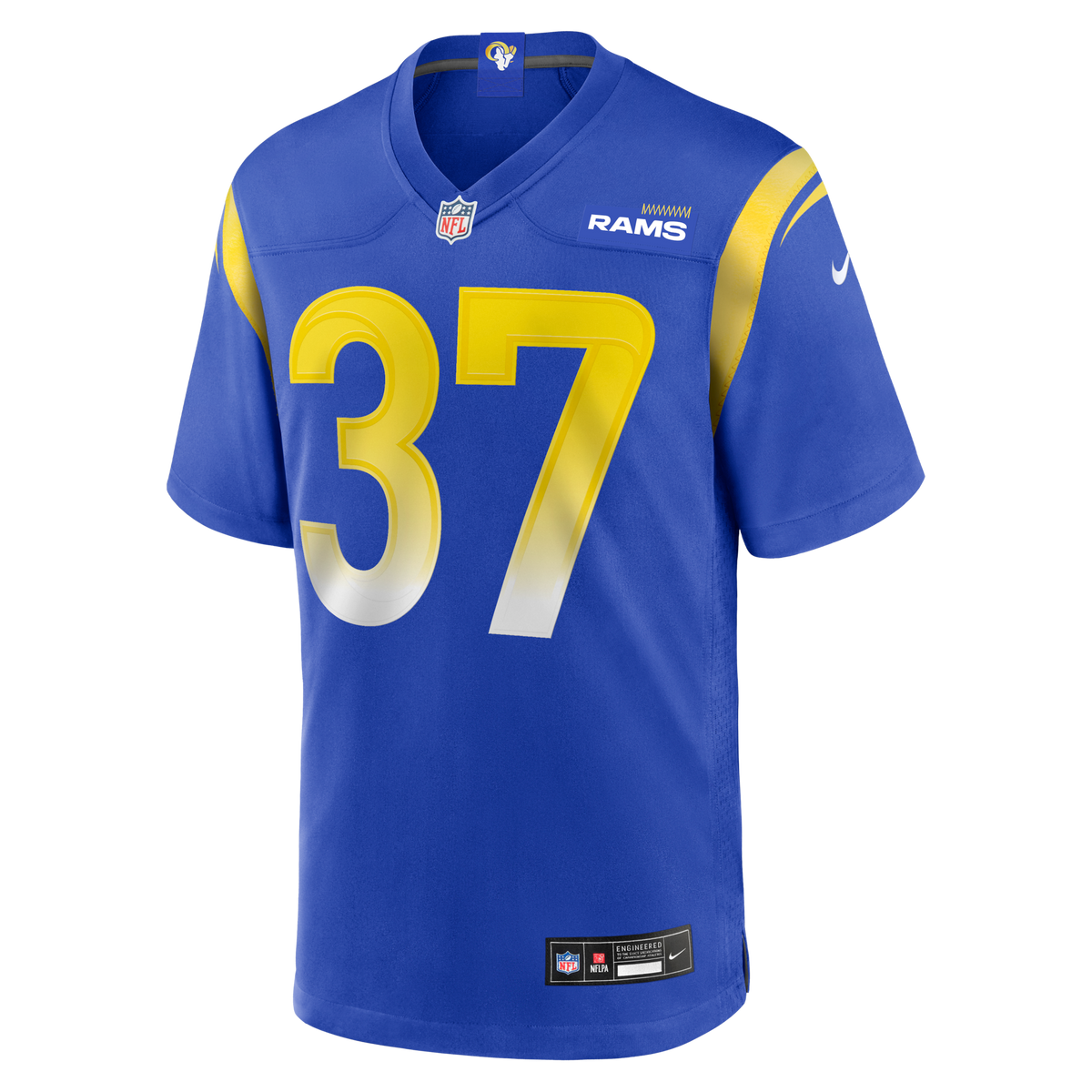 Los Angeles Rams Quentin Lake Royal Game Player Jersey product image 2, provided for visual reference and product detail